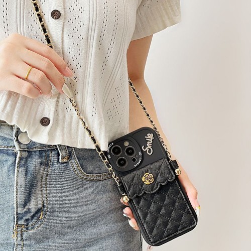 Camellia Crossbody Holder Phone Case With Anti-fall Full Protection For iPhone